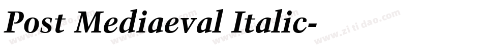 Post Mediaeval Italic字体转换